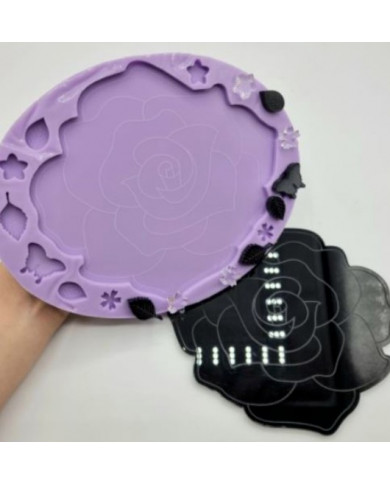 Moule en silicone grande rose