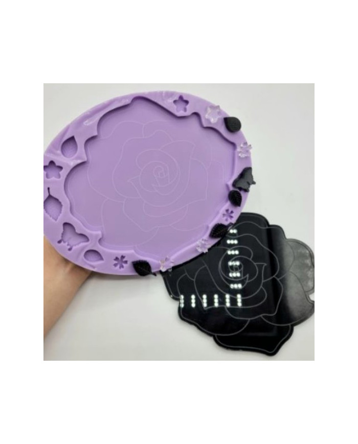 Moule en silicone grande rose