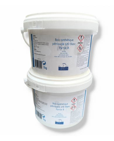 Pâte epoxy light (bois pétrissable brun ° 640 A + B -) 2x1kg