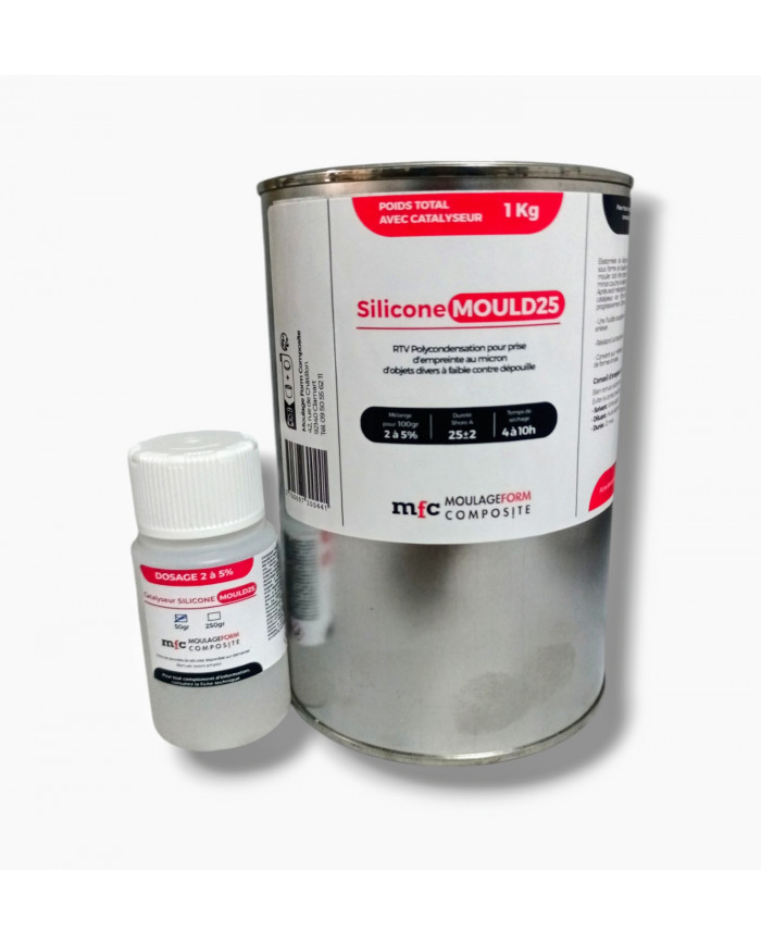 Silicone Mould 25 avec catalyseur (1kg et 5kg )